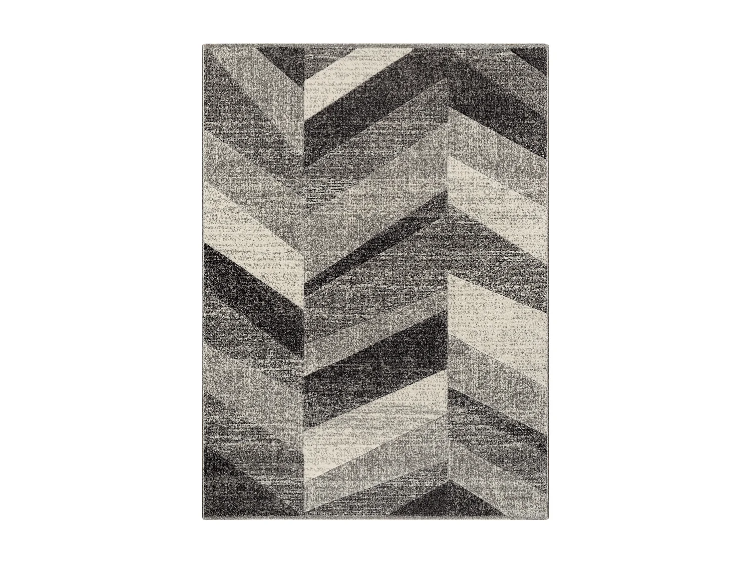 Teppich FEEL 5673/16811 FISCHGRÄTENMUSTER grau / anthrazit / creme 80x150 cm