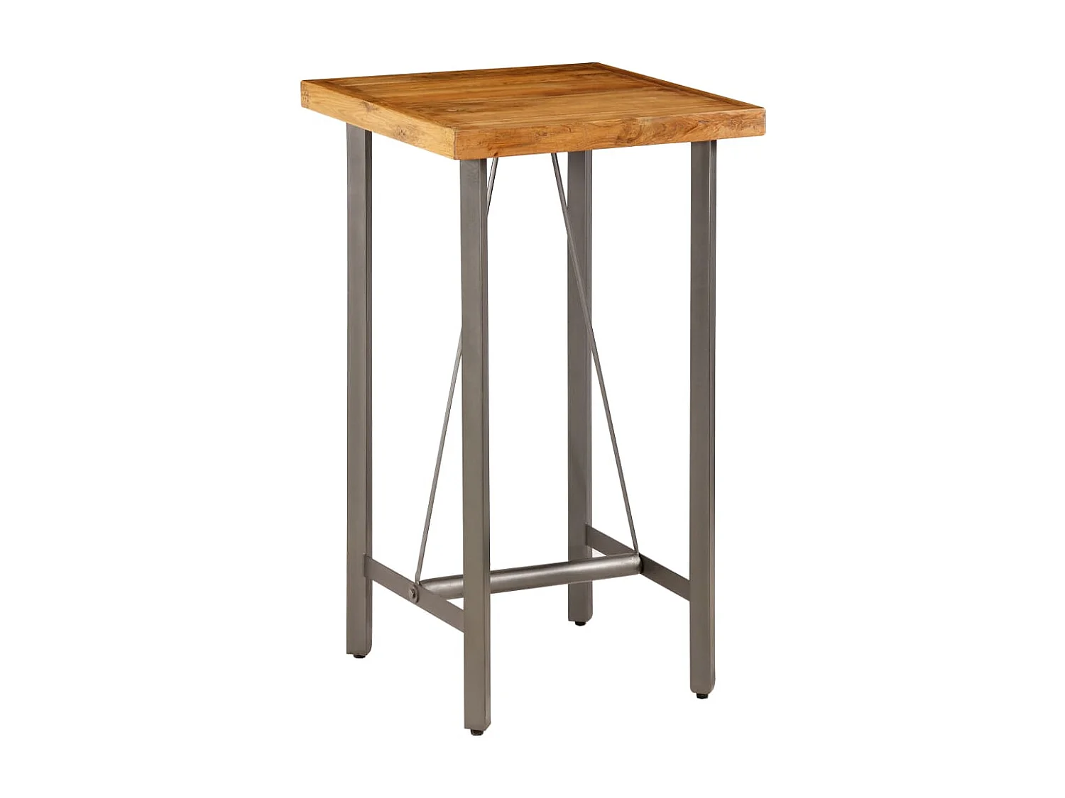 Table de bar Teck recyclé massif 60x60x107 cm