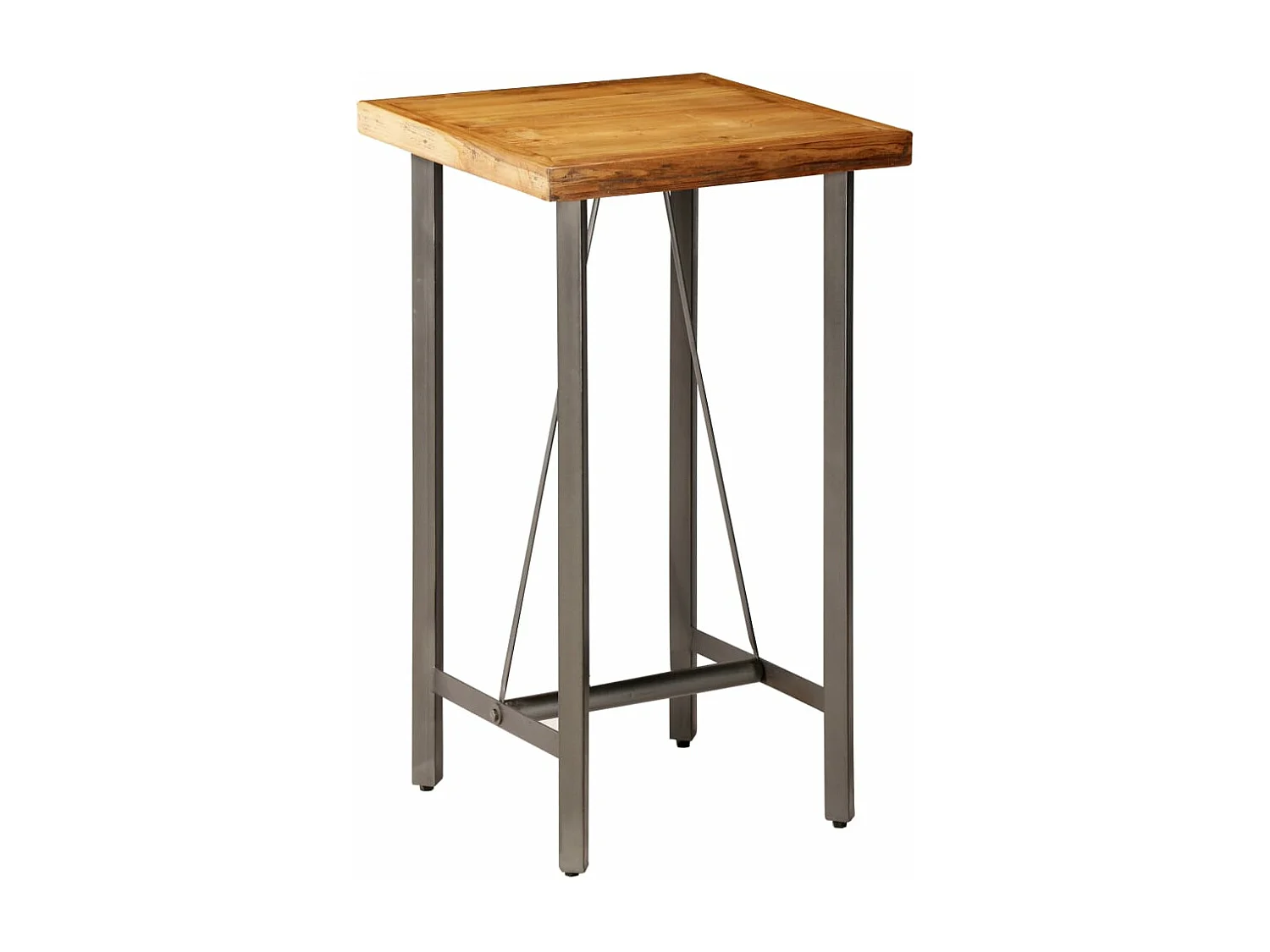 Table de bar Teck recyclé massif 60x60x107 cm