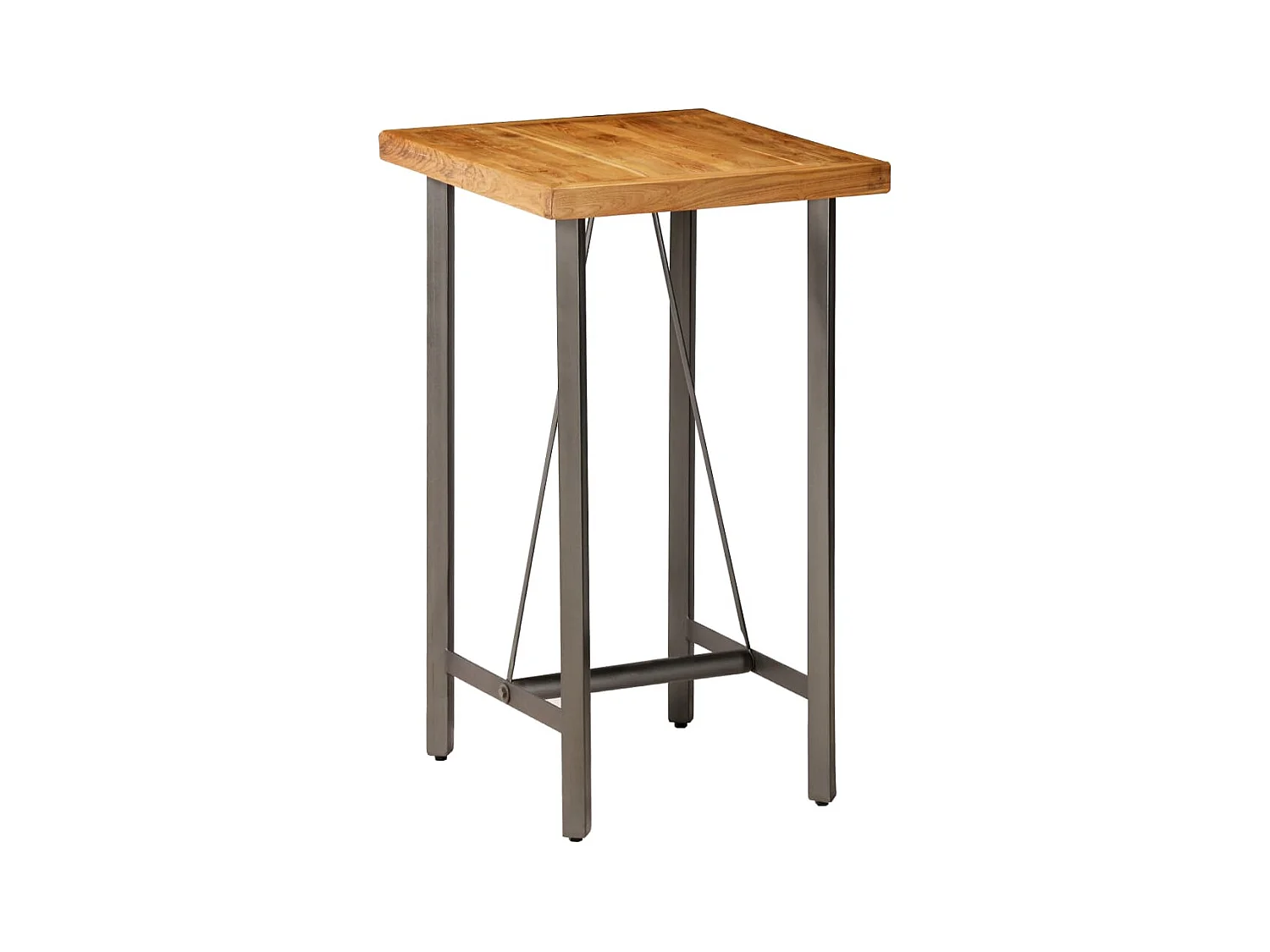 Table de bar Teck recyclé massif 60x60x107 cm