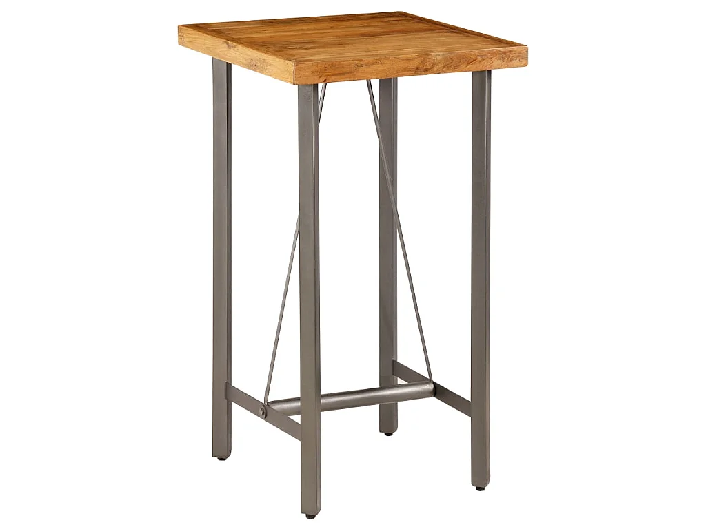 Tavolo da Bar in Teak Massello di Recupero 60x60x107 cm