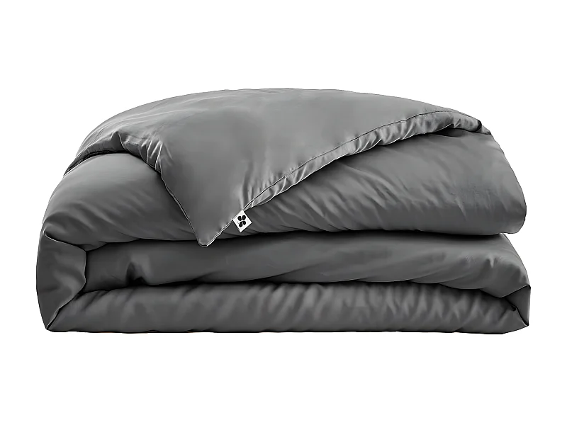 DALIA - Housse de Couette 240x220cm 100 % Viscose de Bambou Granit