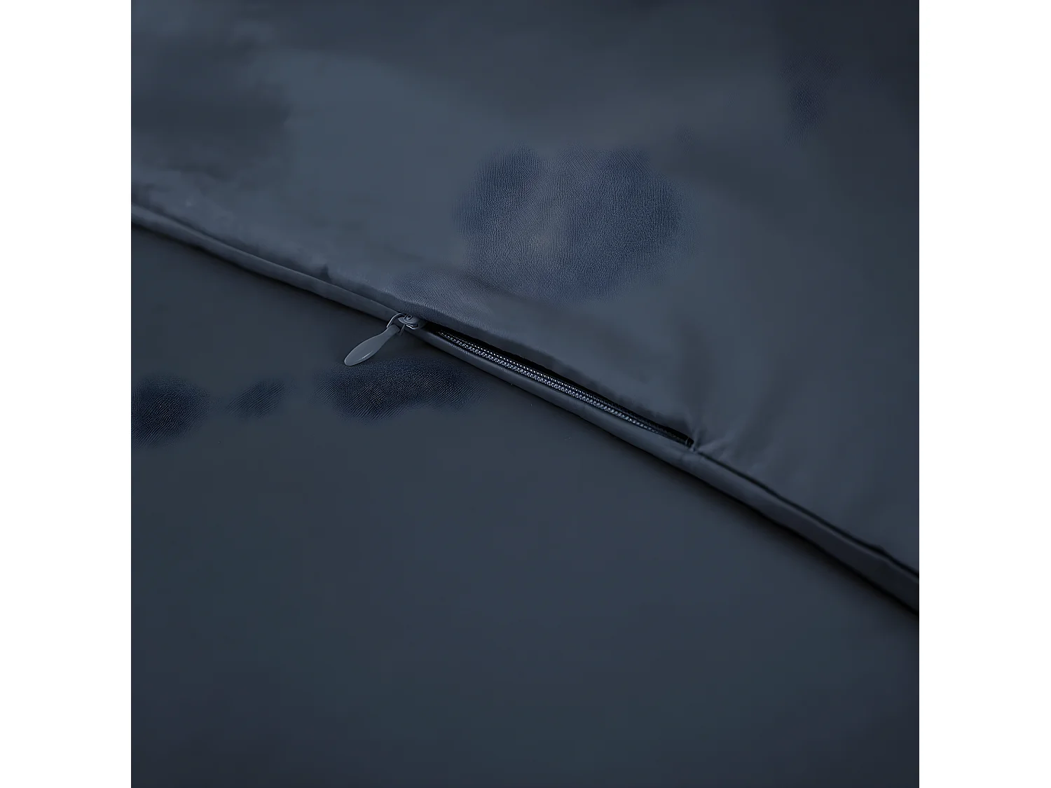 DALIA - Housse de Couette 260x240cm 100 % Viscose de Bambou Bleu nuit