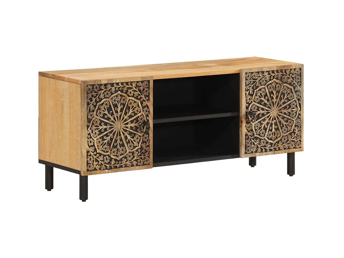 Móvel de TV 105x33x46 cm madeira de mangueira maciça