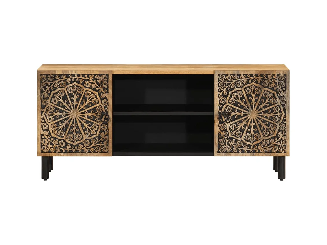 Móvel de TV 105x33x46 cm madeira de mangueira maciça