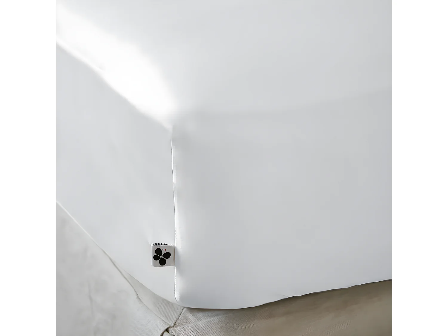 DALIA - Drap Housse 140x190cm 100 % Viscose de Bambou Chantilly