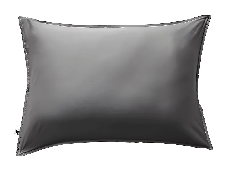 DALIA - Taie d'Oreiller 50x70cm 100 % Viscose de Bambou Granit