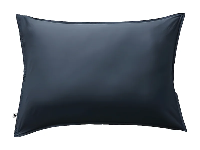 DALIA - Taie d'Oreiller 50x70cm 100 % Viscose de Bambou Bleu nuit