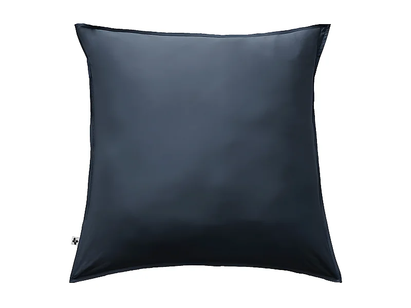 DALIA - Taie d'Oreiller 63x63cm 100 % Viscose de Bambou Bleu nuit