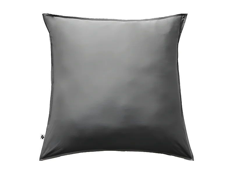 DALIA - Taie d'Oreiller 63x63cm 100 % Viscose de Bambou Granit