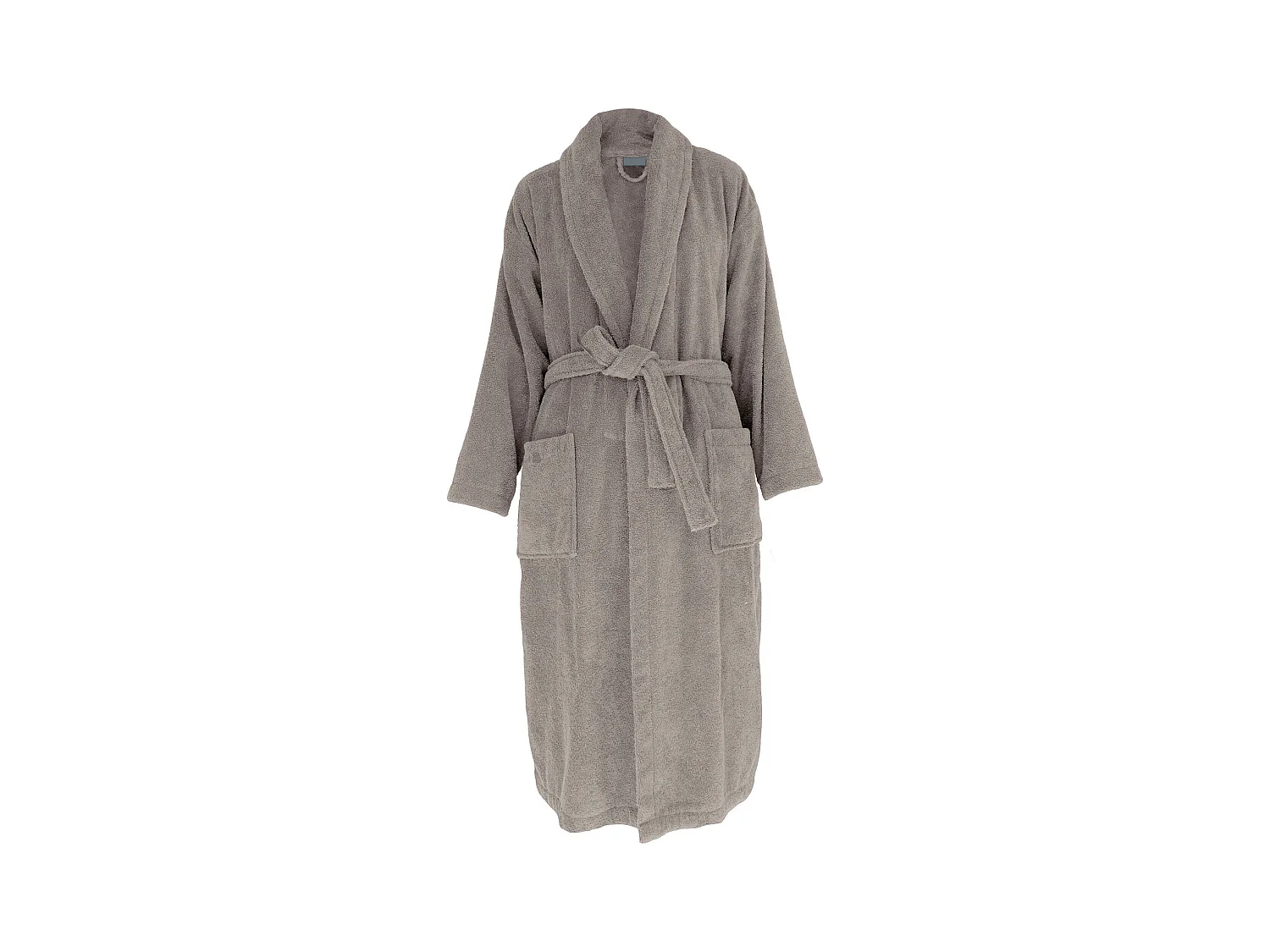 Peignoir col châle NAIA éponge coton taille L beige lin