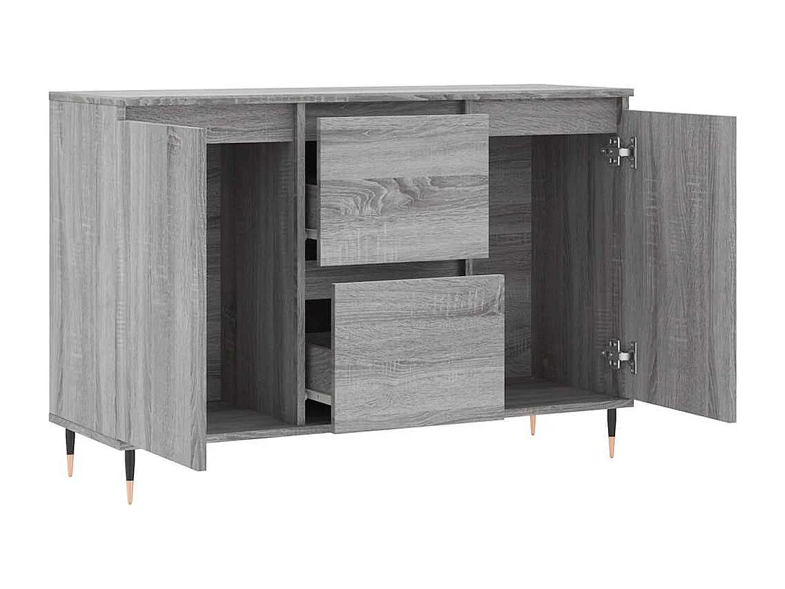 Buffet sonoma gris 101,5x35x70 cm bois d'ingénierie