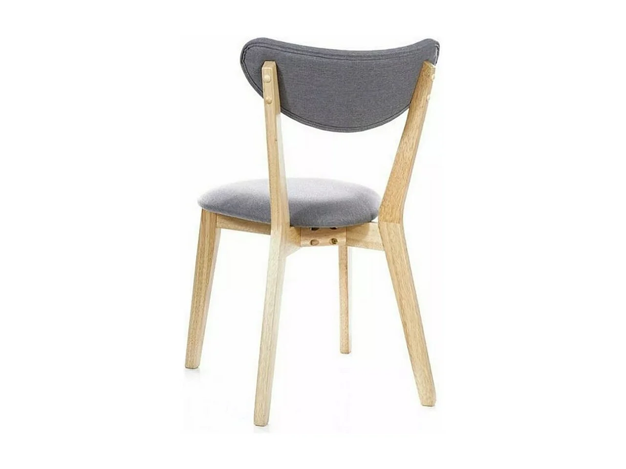 Sedia in legno massiccio con sedile e schienale Daylight grigio