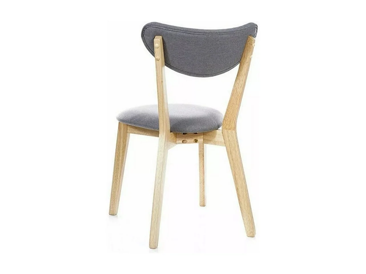 Chaise bois massif avec assise et dossier gris Daylight