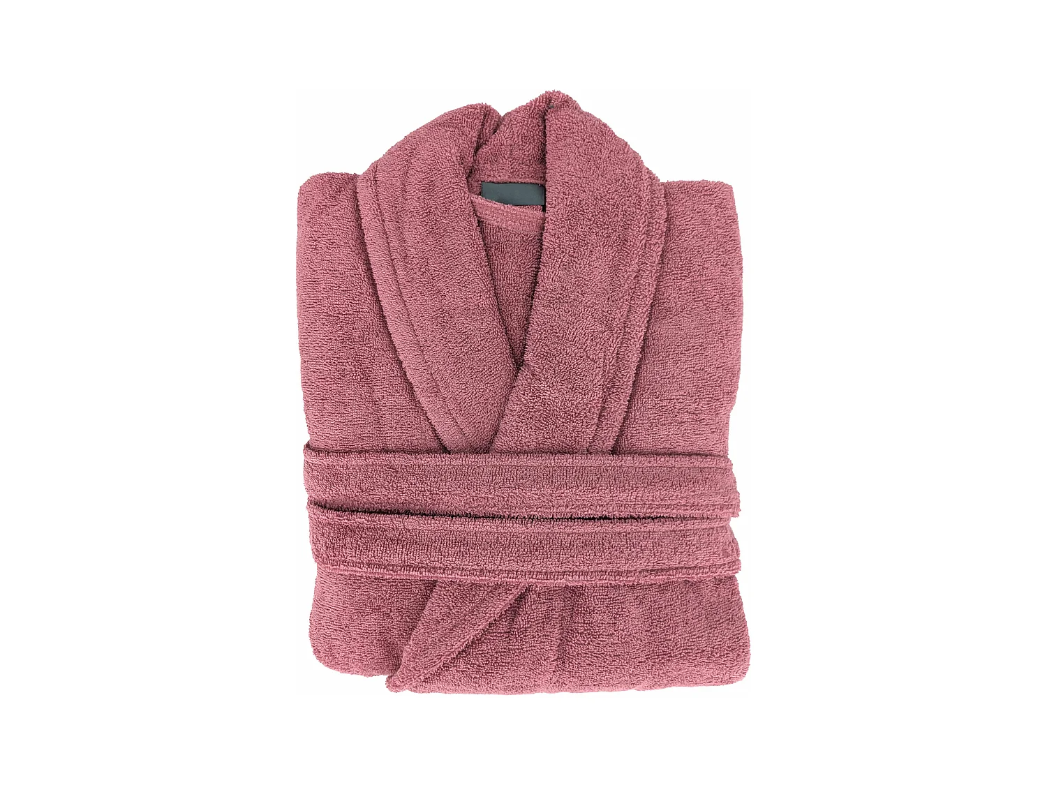 Peignoir col châle NAIA éponge coton taille S rose bois de rose