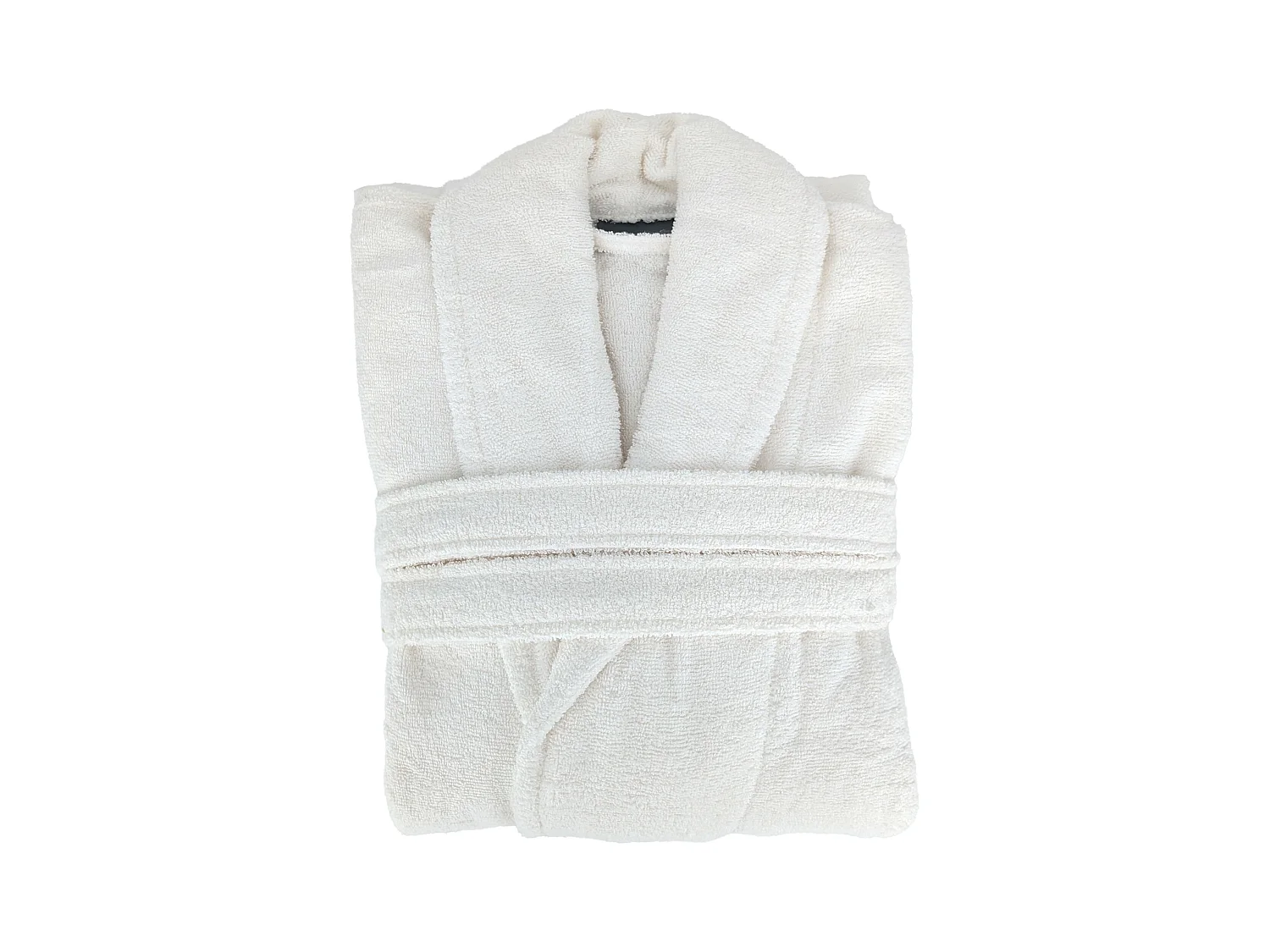 Peignoir col châle NAIA éponge coton taille XL blanc craie