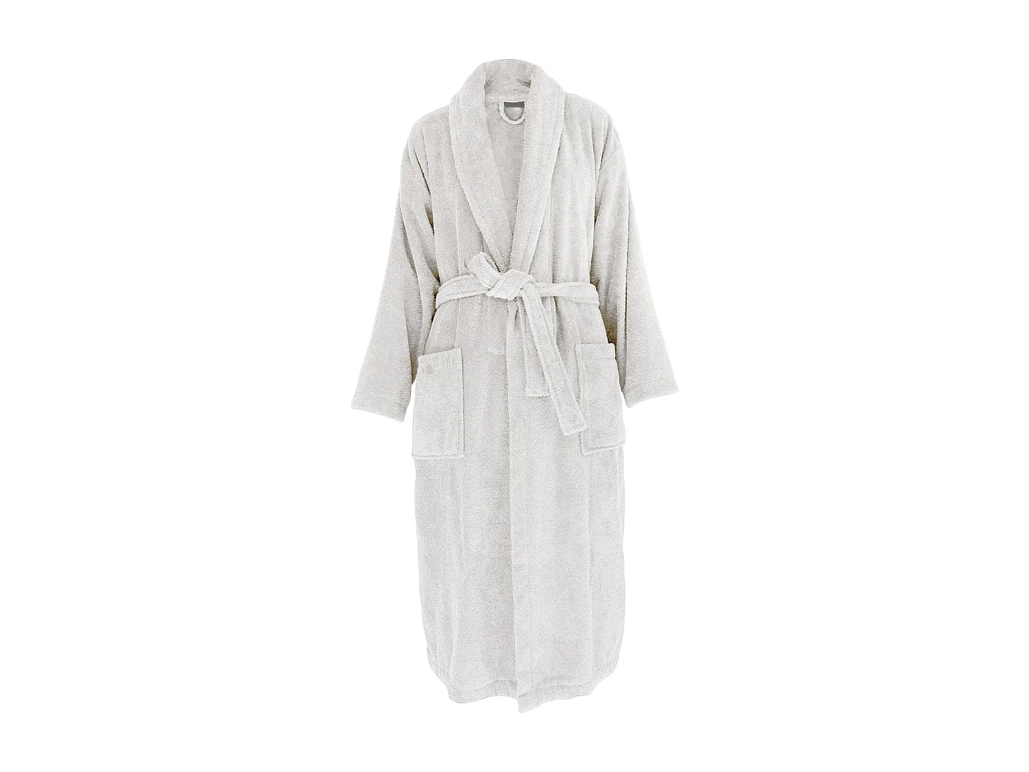 Peignoir col châle NAIA éponge coton taille XL blanc craie