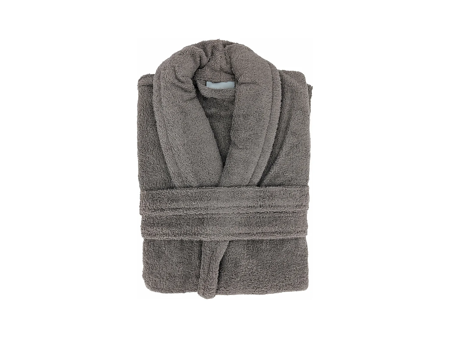 Peignoir col châle NAIA éponge coton taille XXL gris ardoise