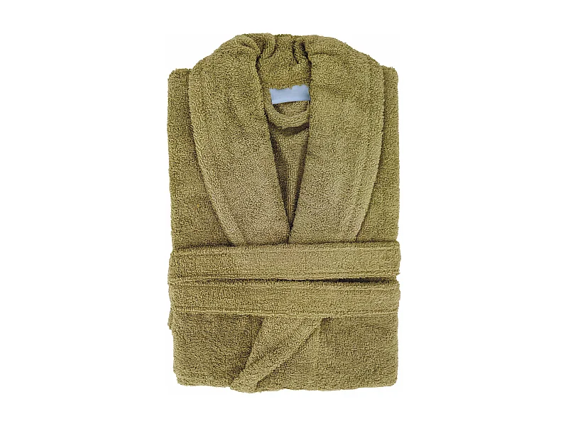 Peignoir col châle NAIA éponge coton taille XL vert jasmin