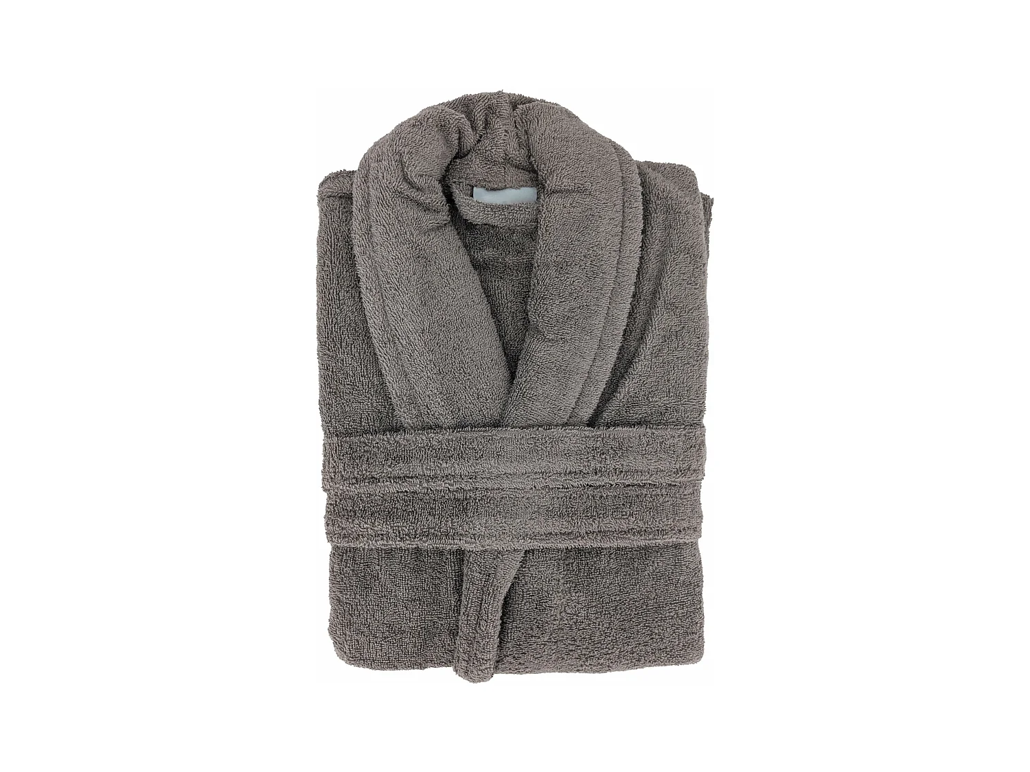 Peignoir col châle NAIA éponge coton taille XL gris ardoise