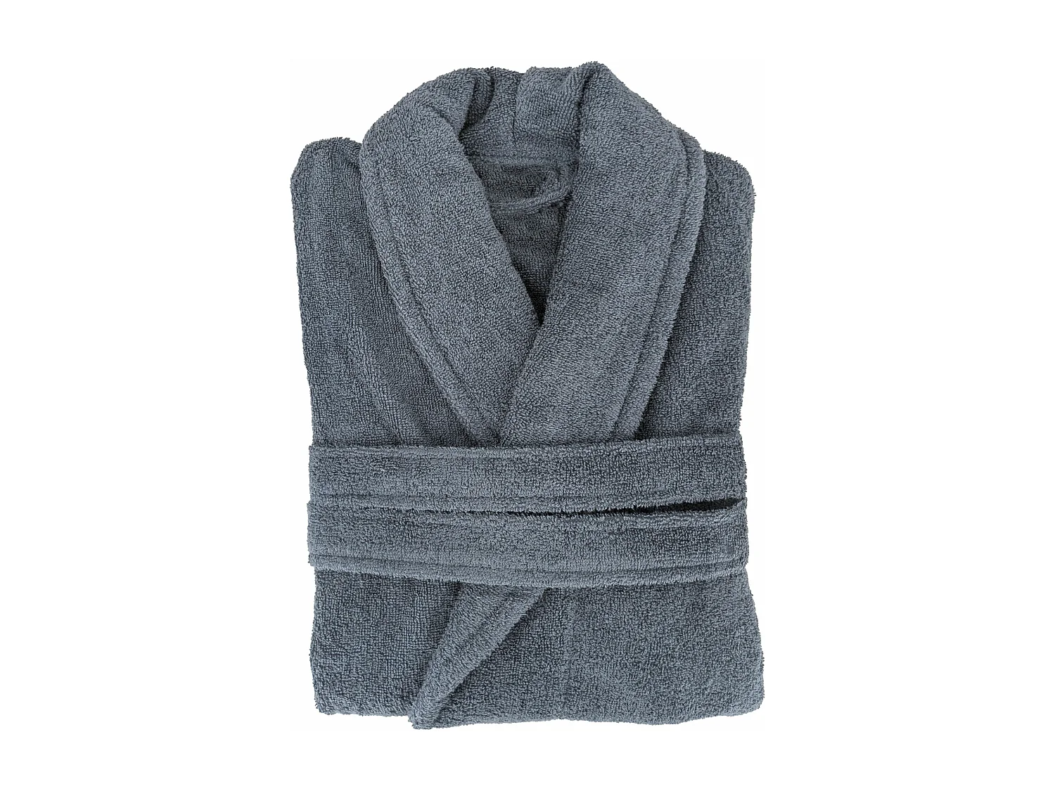 Peignoir col châle NAIA éponge coton taille S bleu orage