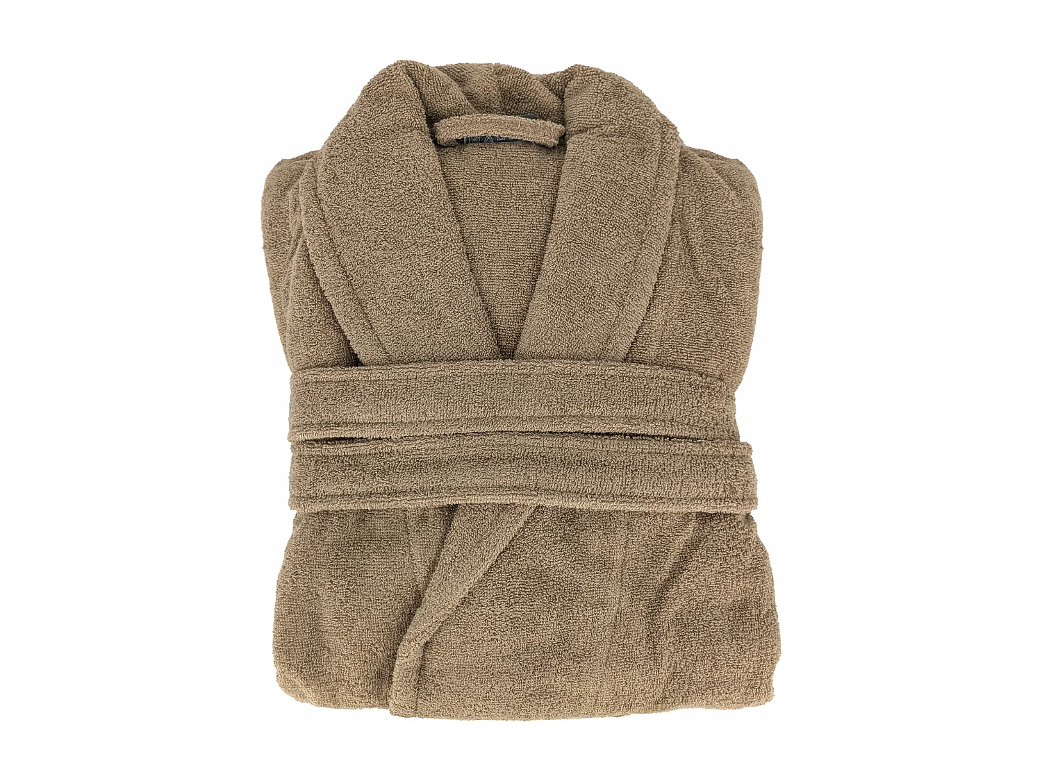 Peignoir col châle NAIA éponge coton taille XXL marron camel