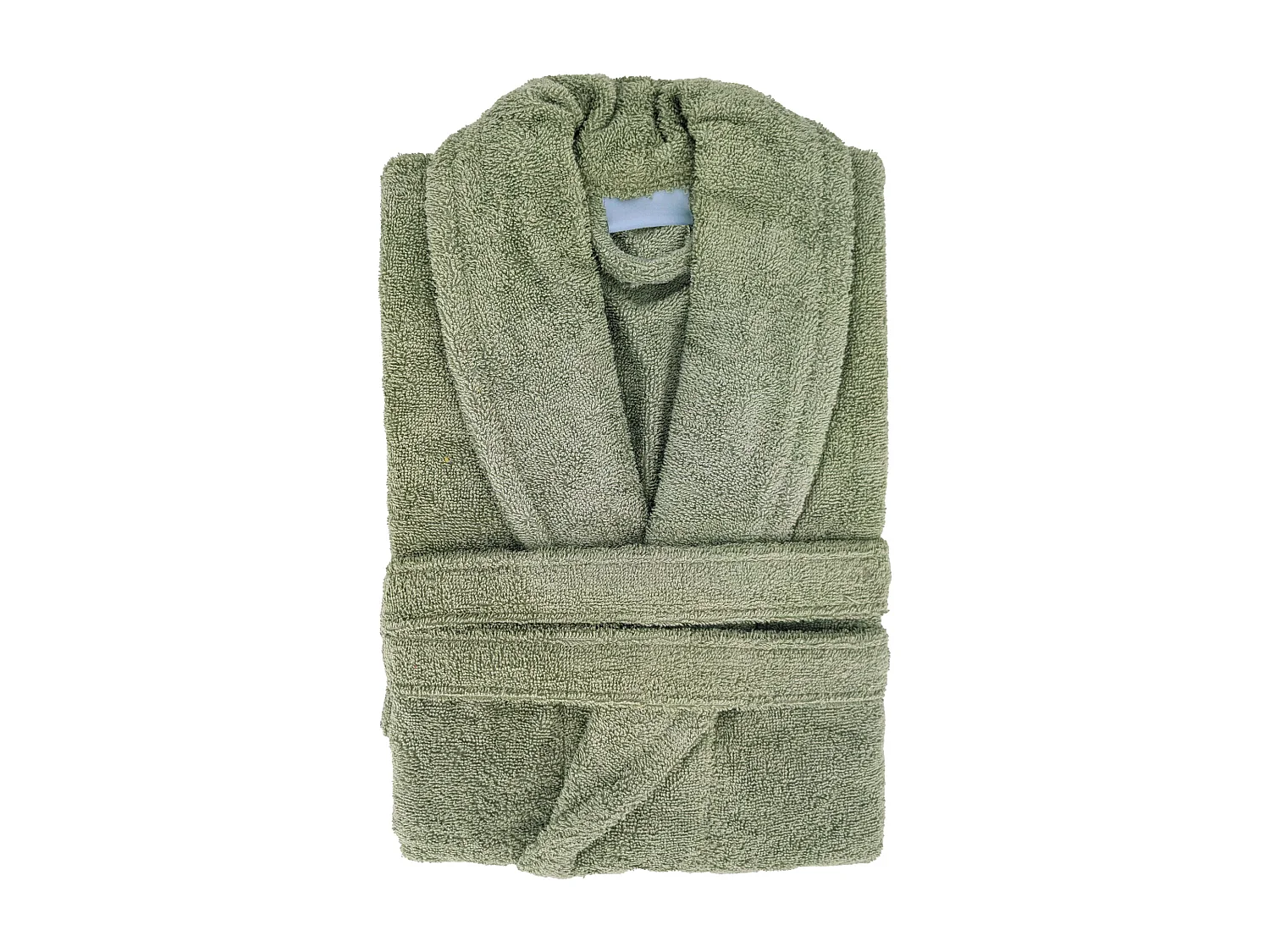 Peignoir col châle NAIA éponge coton taille M vert olive