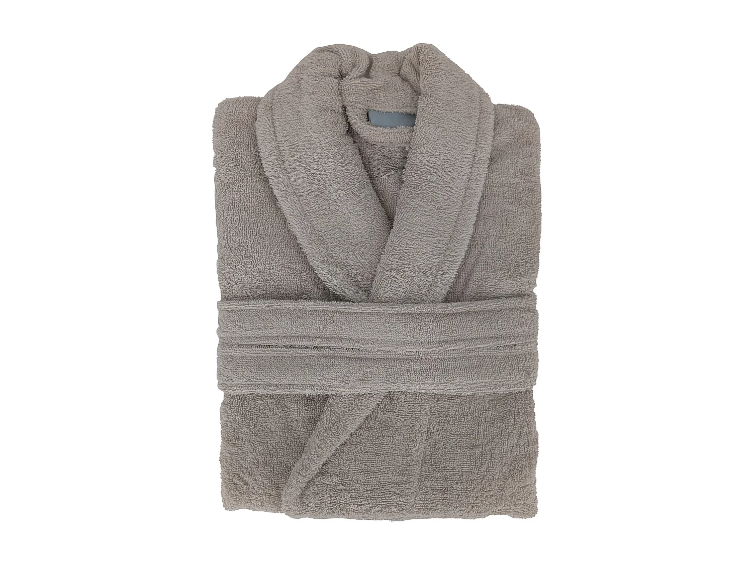 Peignoir col châle NAIA éponge coton taille S beige lin