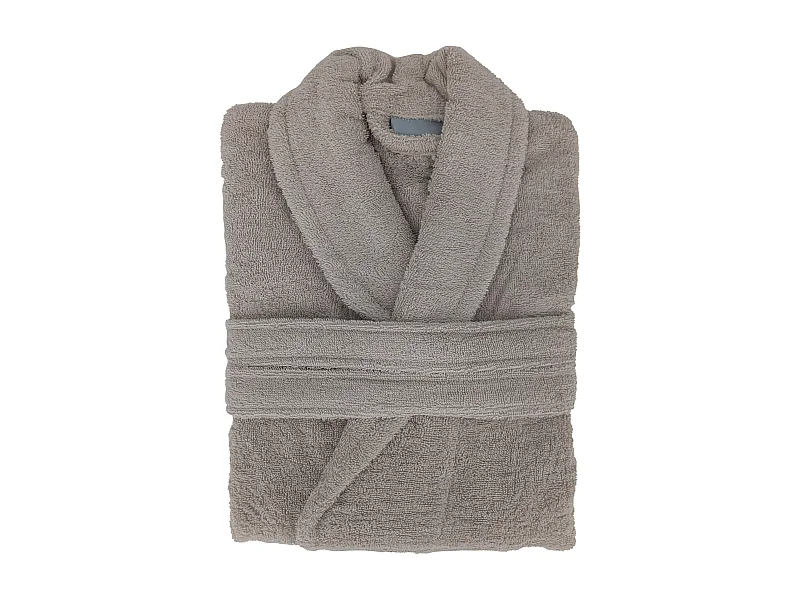 Peignoir col châle NAIA éponge coton taille XL beige lin