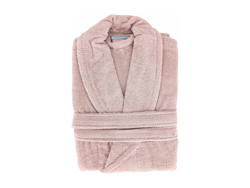 Peignoir col châle NAIA éponge coton taille M rose
