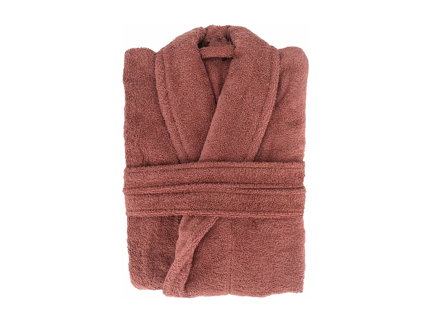 Peignoir col châle NAIA éponge coton taille S rose pêche