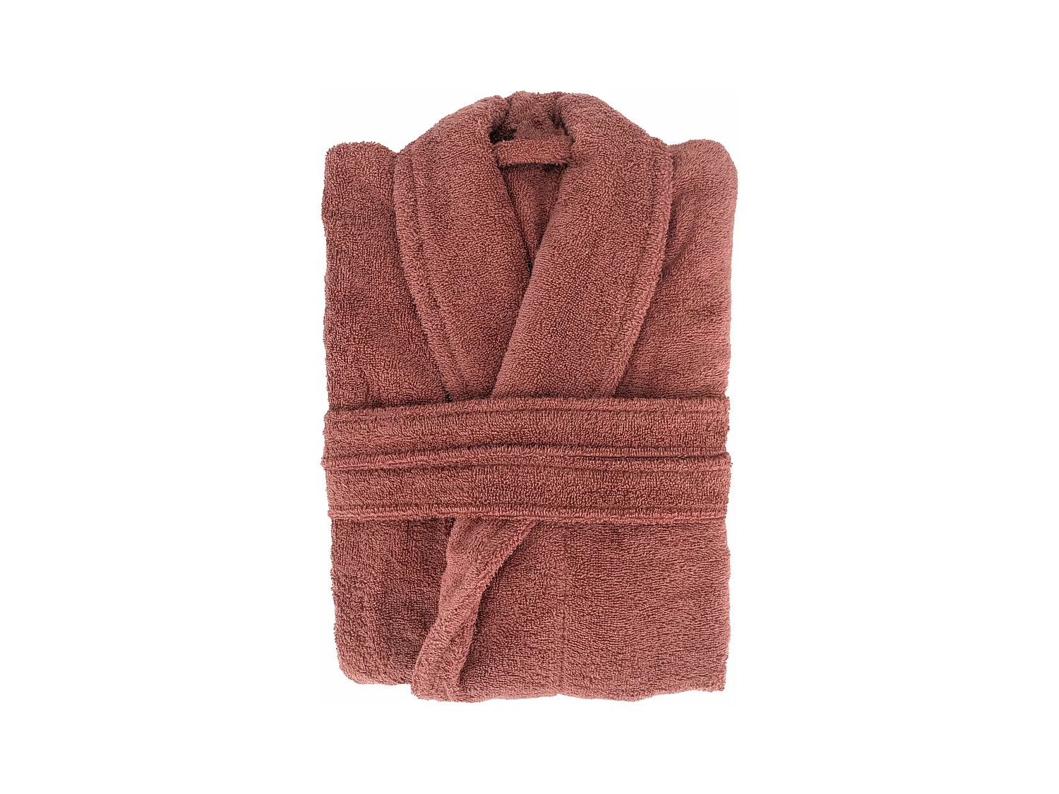 Peignoir col châle NAIA éponge coton taille S rose pêche
