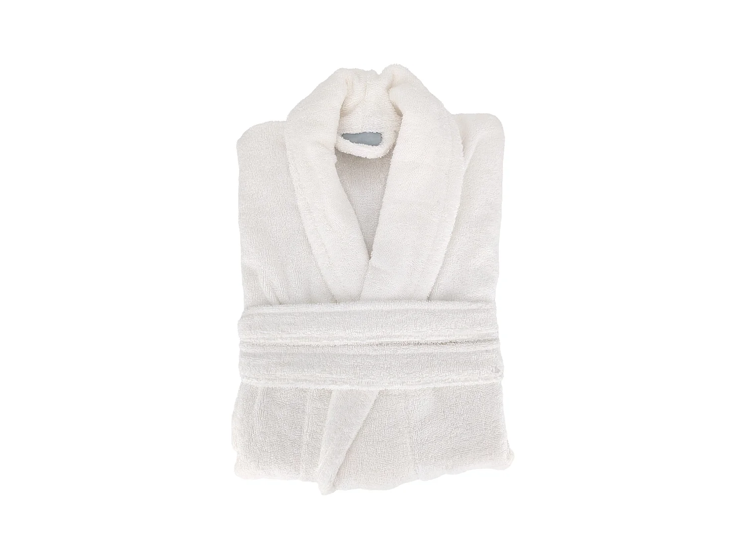 Peignoir col châle NAIA éponge coton taille S blanc