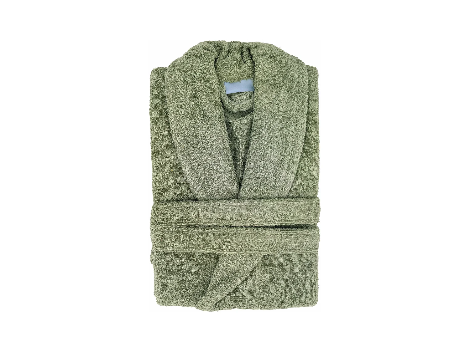 Peignoir col châle NAIA éponge coton taille S vert olive