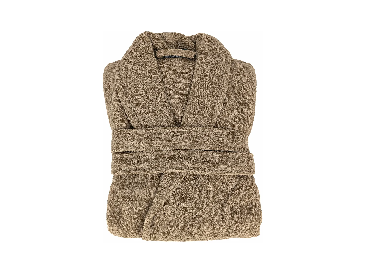 Peignoir col châle NAIA éponge coton taille S marron camel