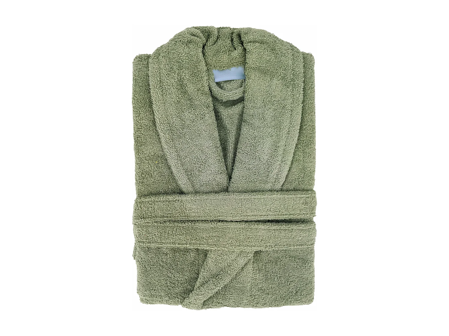 Peignoir col châle NAIA éponge coton taille XL vert olive