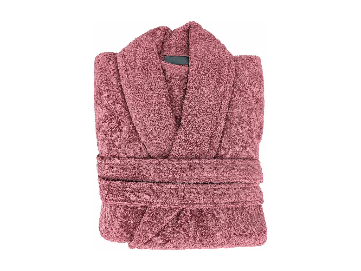 Peignoir col châle NAIA éponge coton taille M rose bois de rose