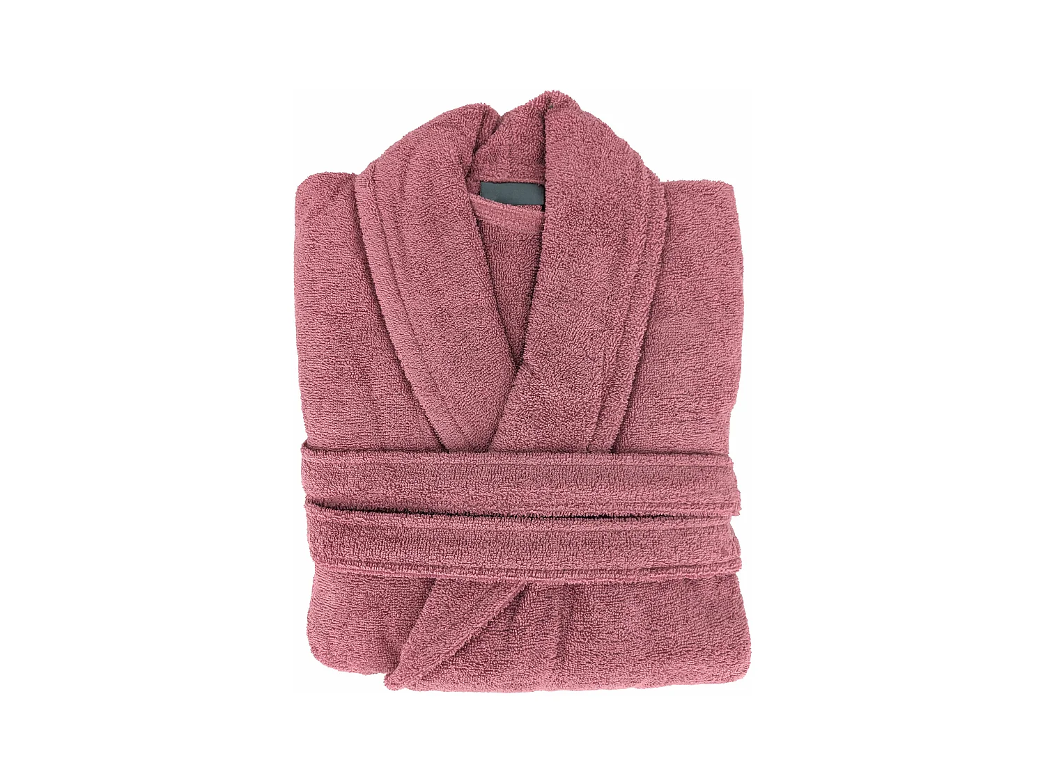 Peignoir col châle NAIA éponge coton taille M rose bois de rose
