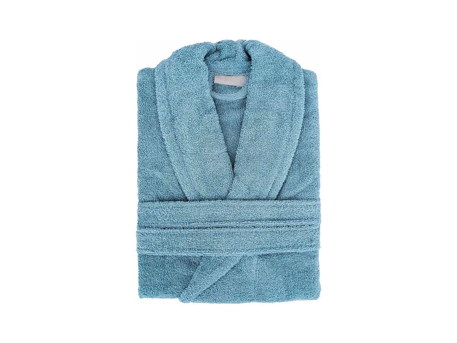 Peignoir col châle NAIA éponge coton taille XL bleu cérulé