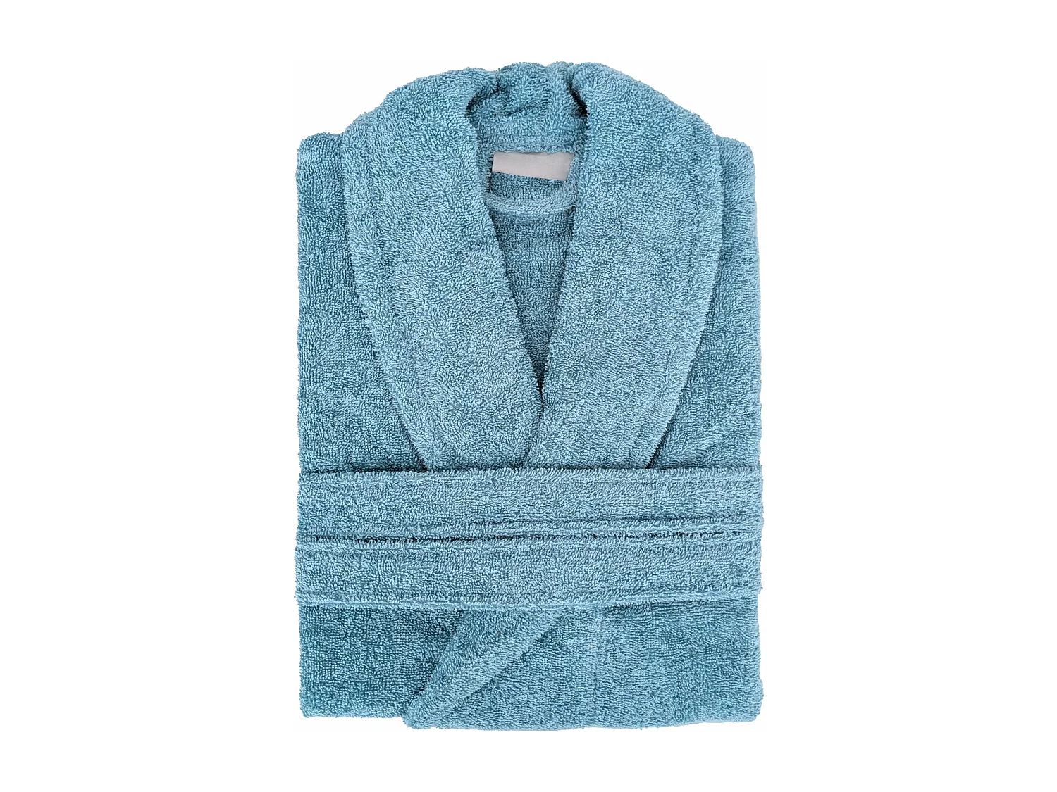 Peignoir col châle NAIA éponge coton taille XL bleu cérulé