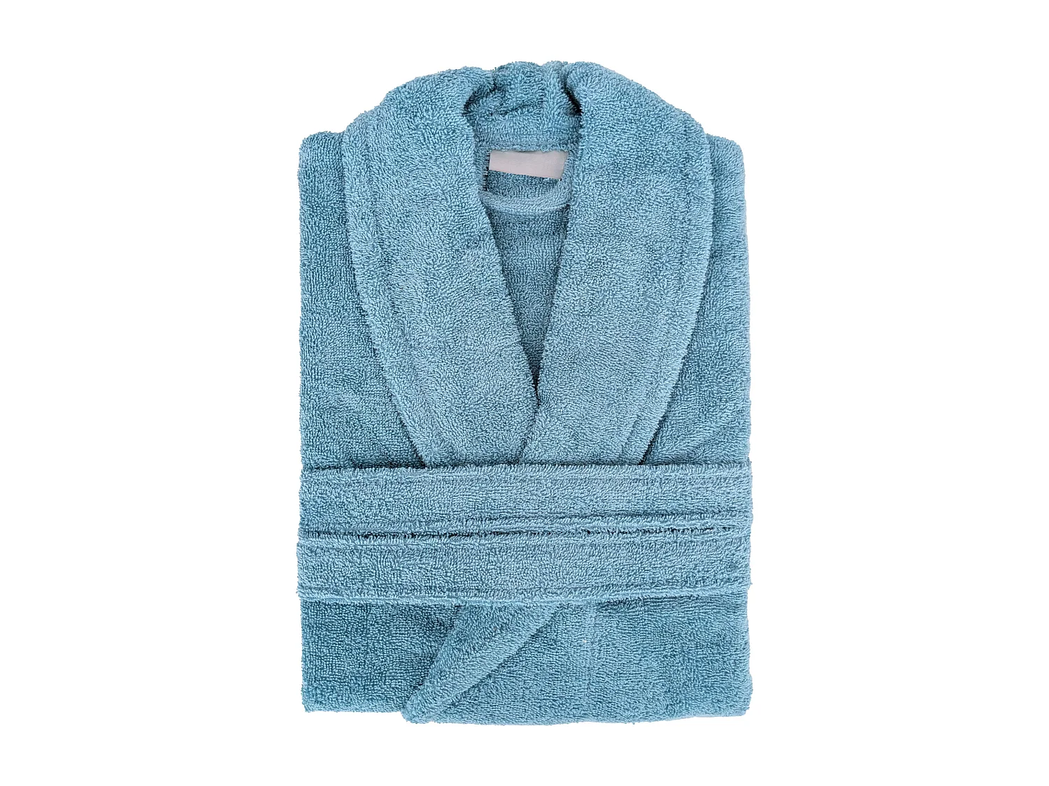 Peignoir col châle NAIA éponge coton taille M bleu cérulé