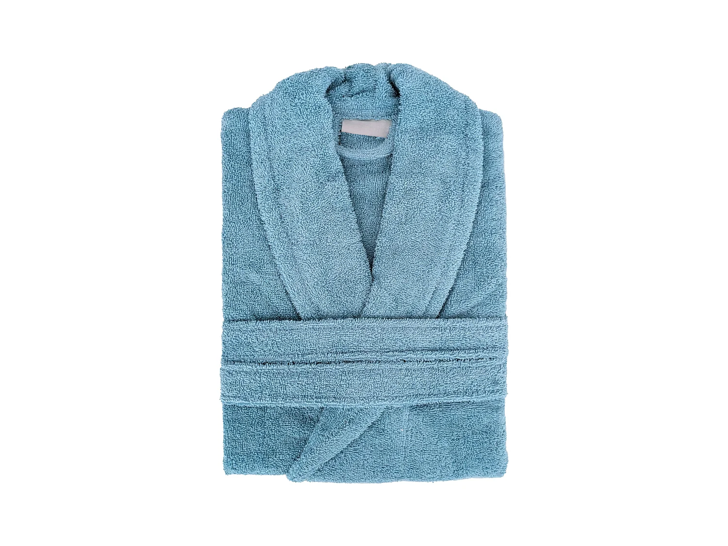 Peignoir col châle NAIA éponge coton taille M bleu cérulé