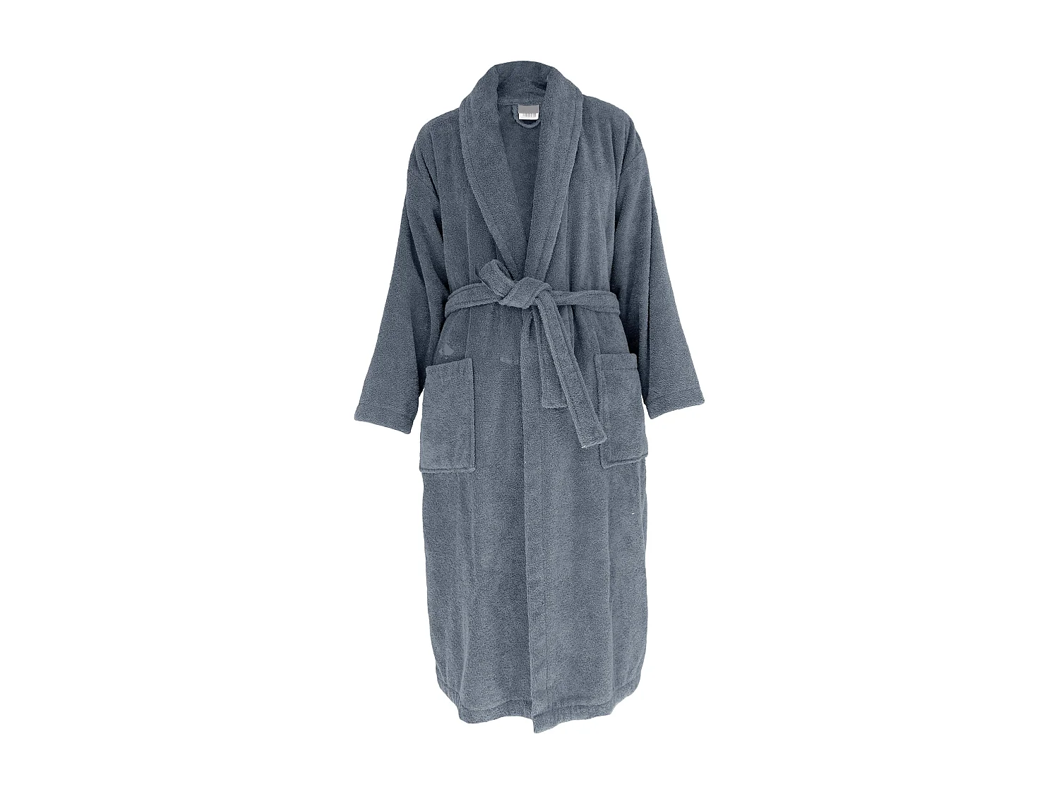 Peignoir col châle NAIA éponge coton taille XL bleu orage