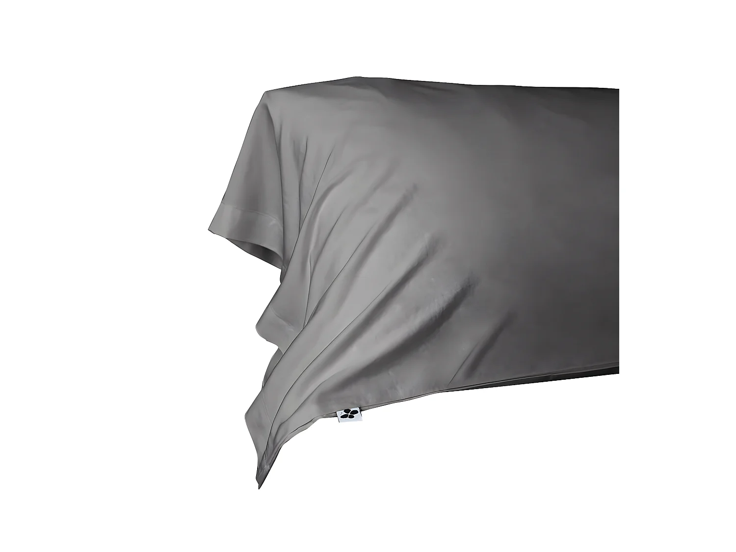 DALIA - Taie de Traversin 43x185cm 100 % Viscose de Bambou Granit