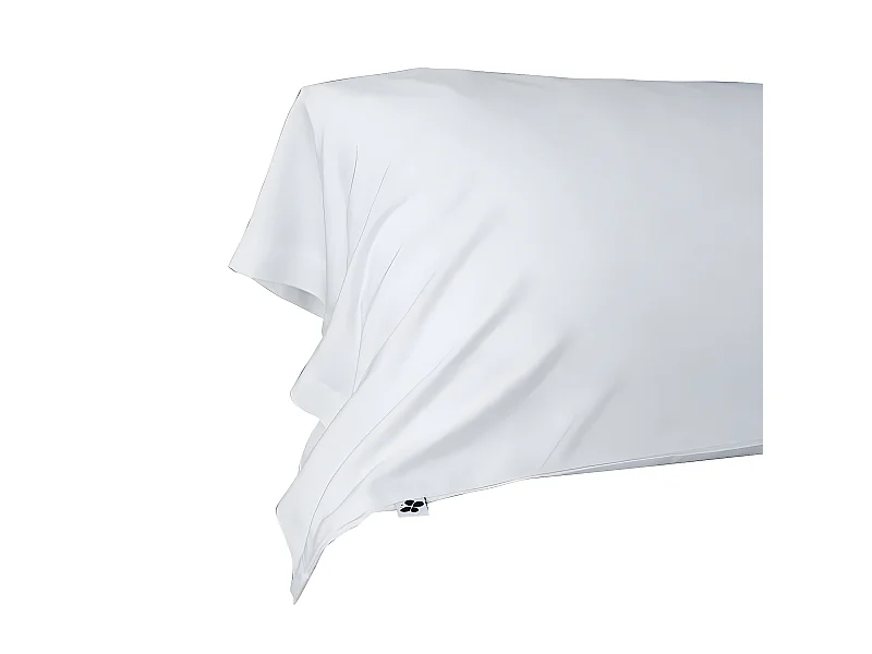 DALIA - Taie de Traversin 43x185cm 100 % Viscose de Bambou Chantilly