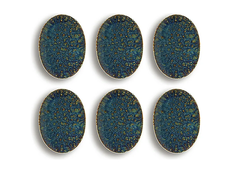 Ogo Living - Lot 6 Plats Ovales Venus 24x17cm En Porcelaine