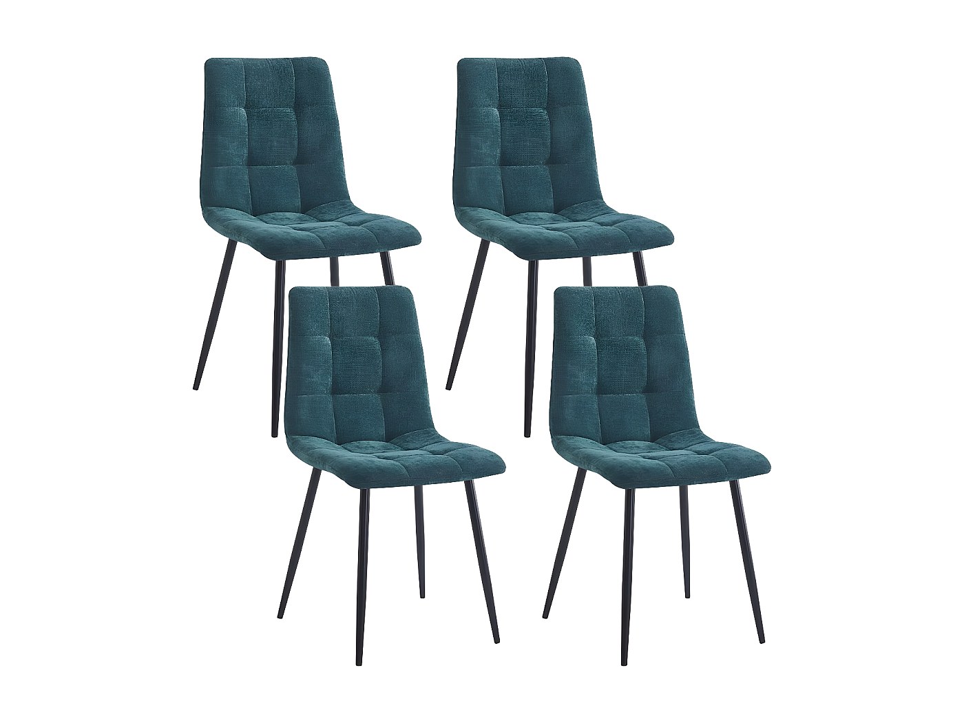 Ya-Home Set di 2 Sedie da Pranzo Sedie da Cucina in Tessuto Sedia Imbottite con Gambe in Metallo Nero Sedie da Salotto Imbottite per Sala da Pranzo/ Soggiorno, Beige