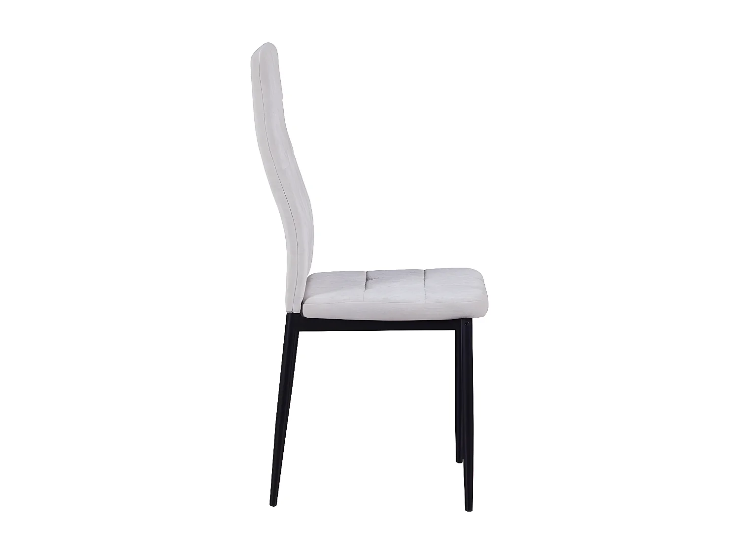 Set 4 sedie design in tessuto grigio chiaro - Milano