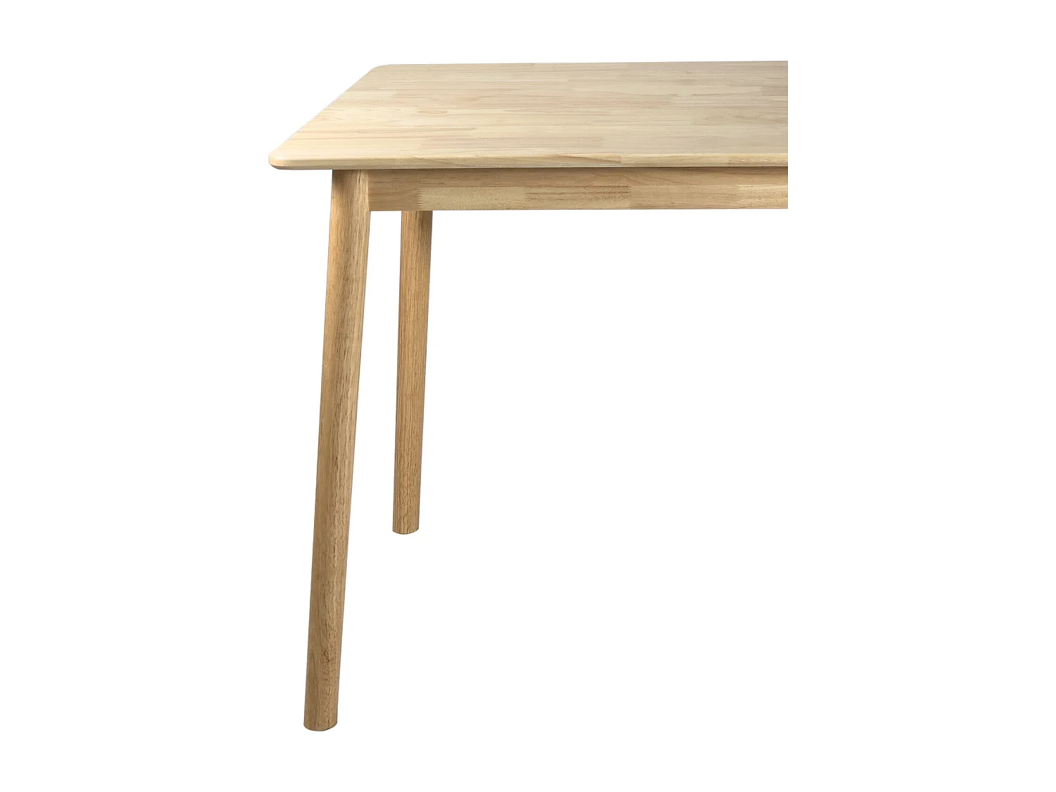Table cuisine carrée bois massif verni 75x75cm 2 personnes NITA (Bois clair)