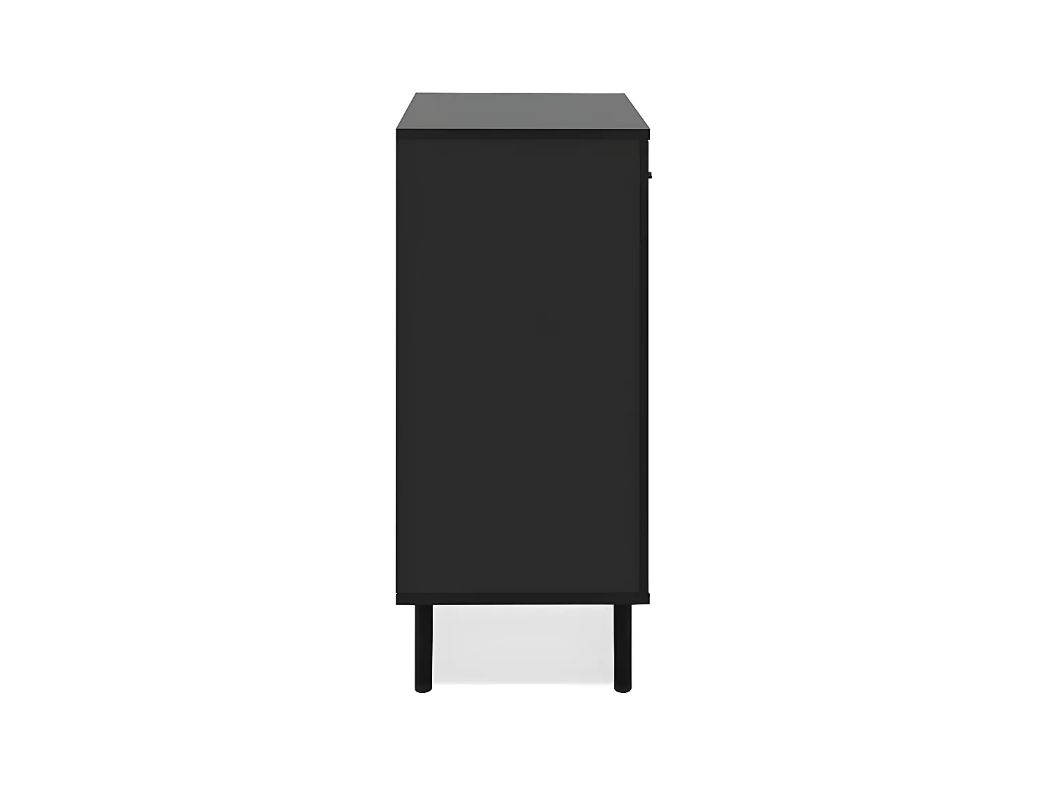 Sideboard 2 Türen Schwarz- und Holzdekor B80 cm - MONZA
